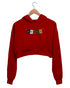 Quirkipedia LADAKH FLAG TRAVEL Wanderlust, Biker Womens Crop Hoodies